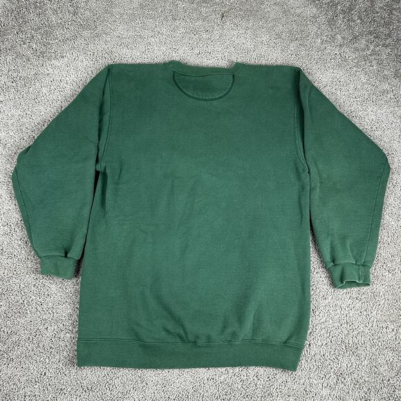 Vintage Miami Hurricanes Sweatshirt Mens Large Green NCAA Football Crewneck 90s - Picture 7 of 11